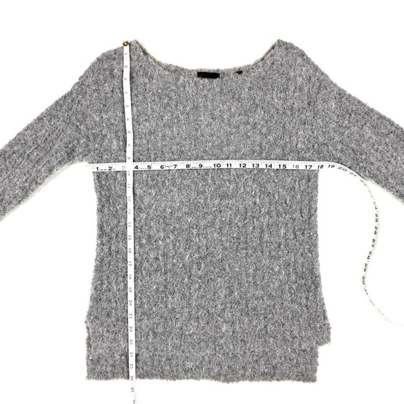 ATM Anthony Thomas Melillo chunky gray nubby knit sweater fuzzy chunky cozy XS - Picture 14 of 16